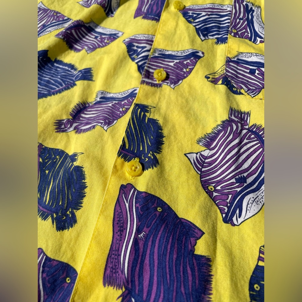 Vintage 90s Basic Elements Button Down Funky Shir… - image 2